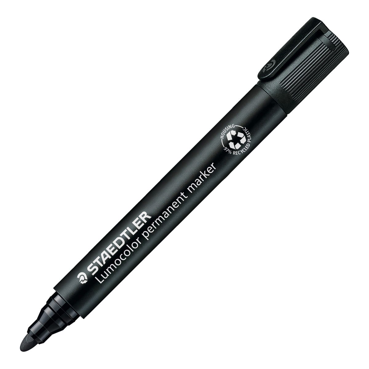 STAEDTLER Lumocolor Permanent Marker Bullet Point Black Cup 19