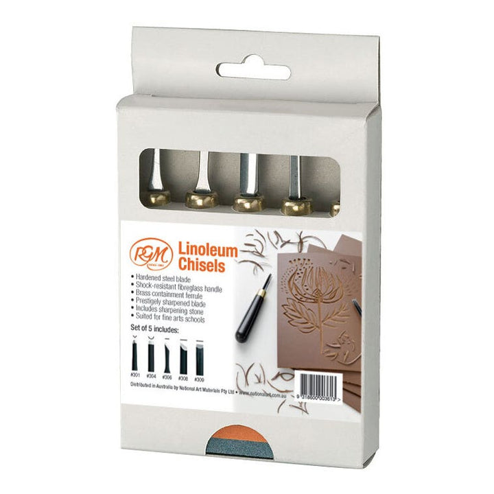 RGM Lino Tools + Stone Set 5