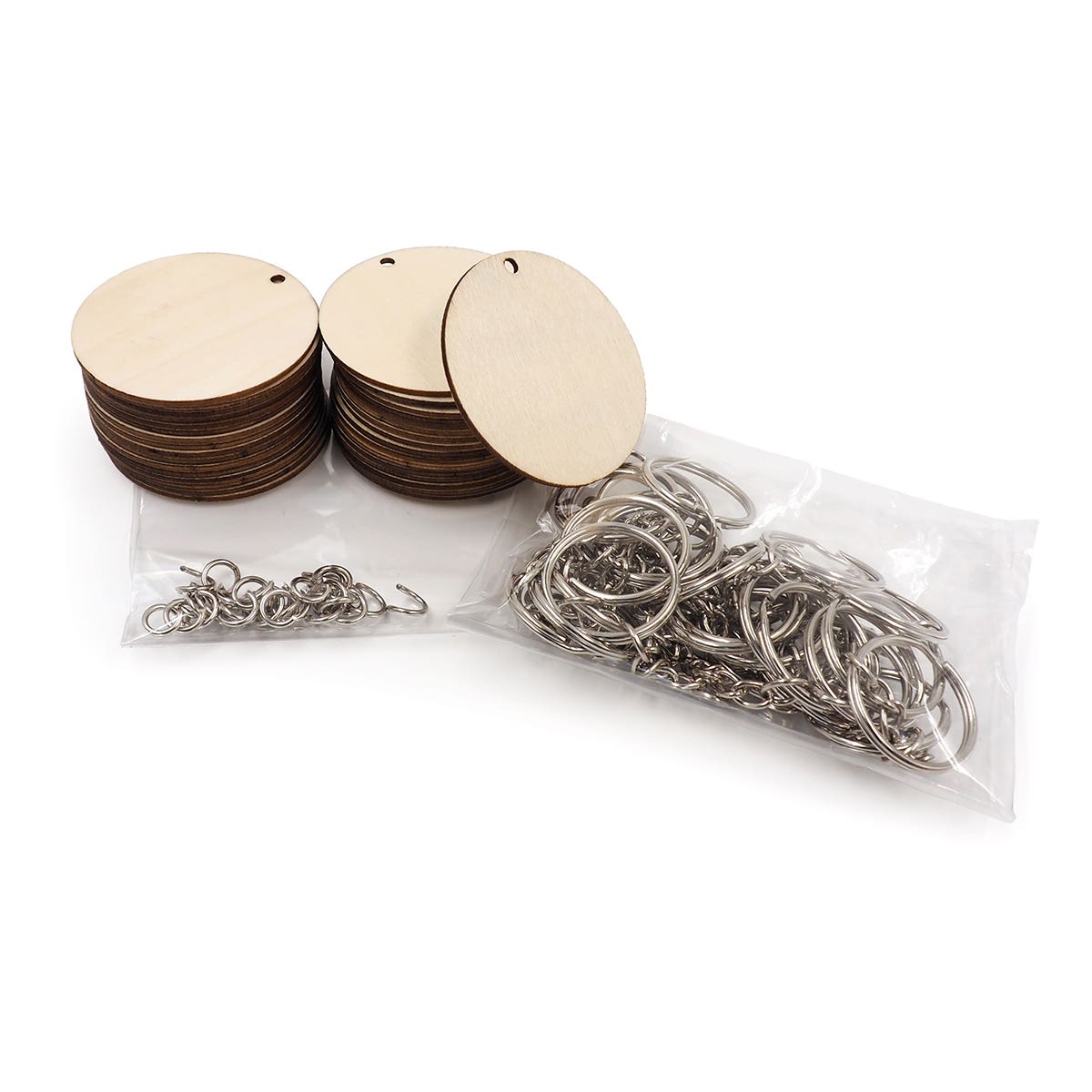 Arbee Wooden Key Chain Kit 100 Pieces