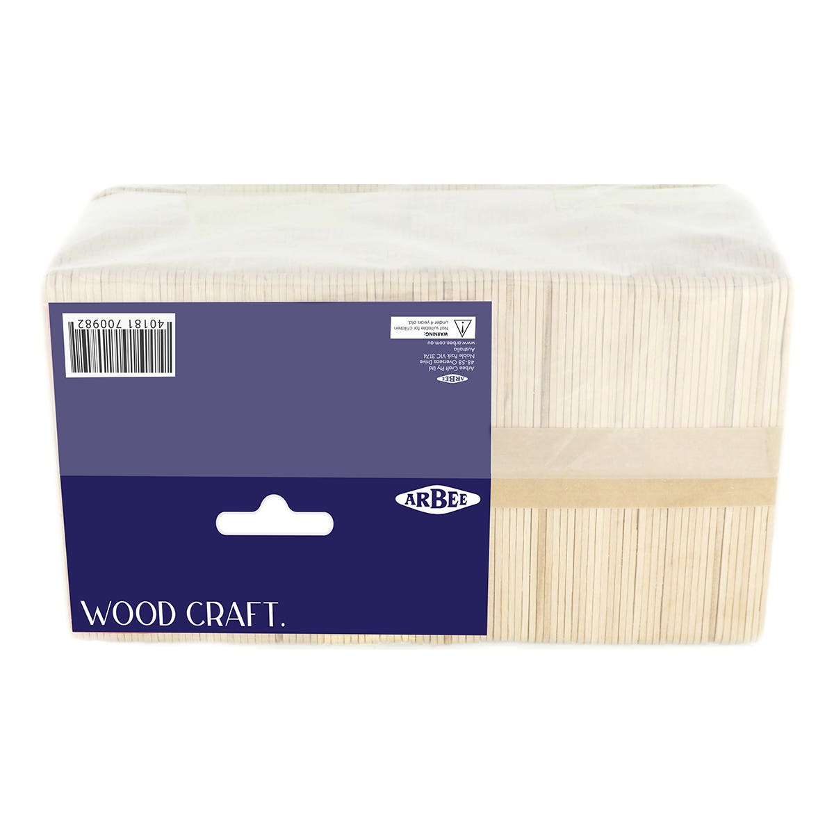 Arbee Wood Craft Sticks Natural Pack