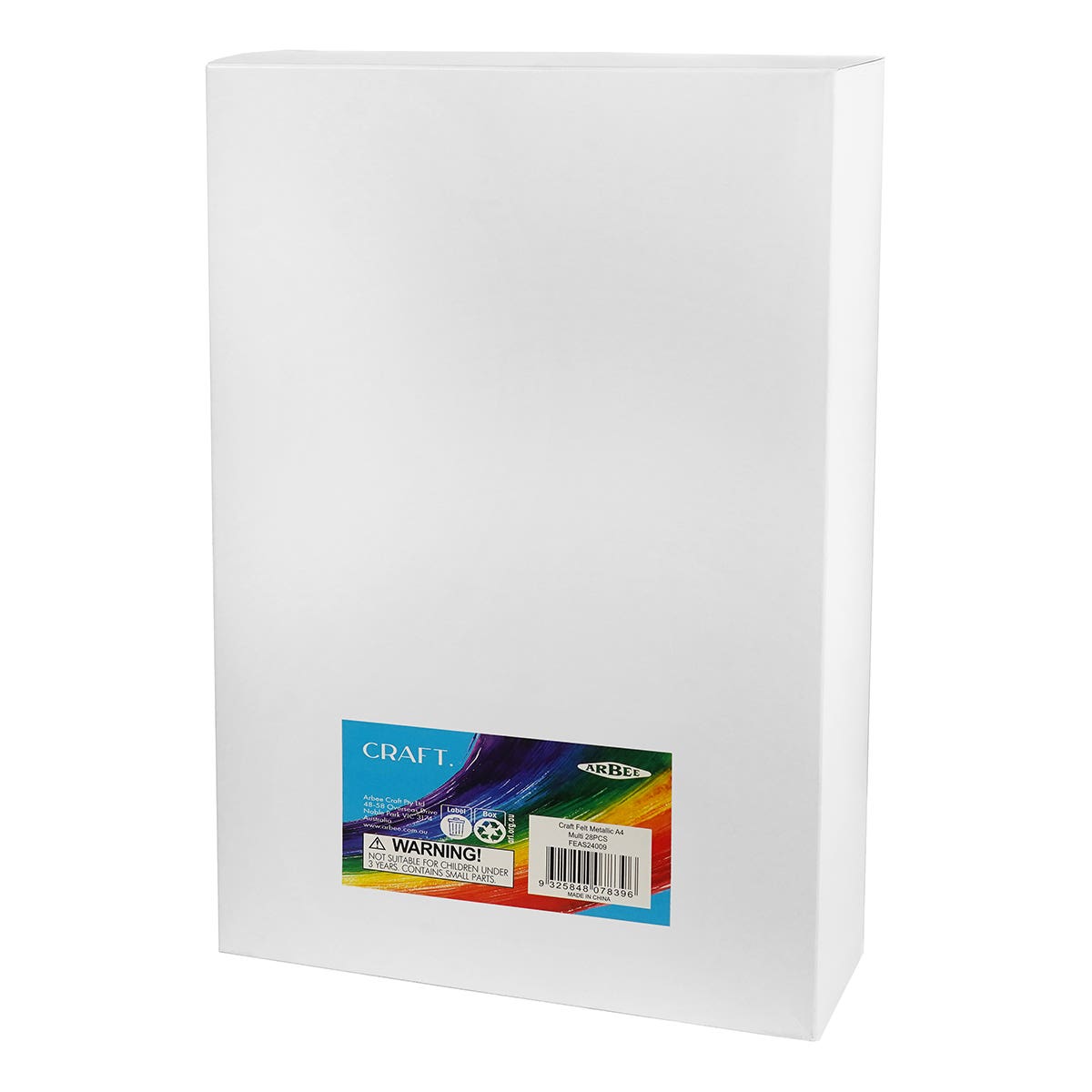 Arbee Acrylic Felt Pack 28 Metallics