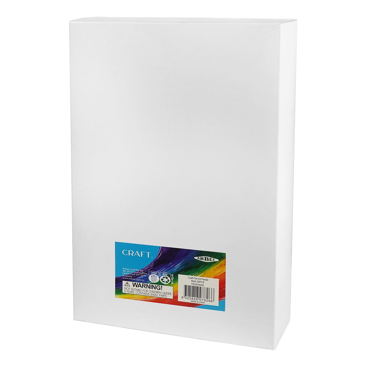 Arbee Acrylic Felt Pack 25 Pastels
