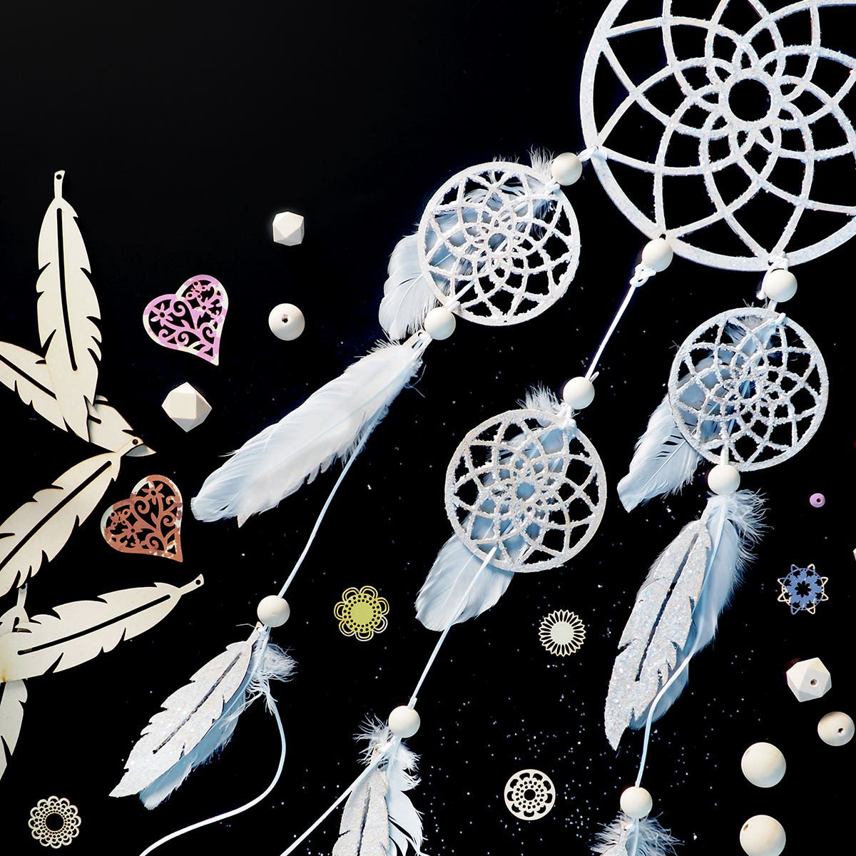 Value Craft Feathers Goose Satin White Mix 6g