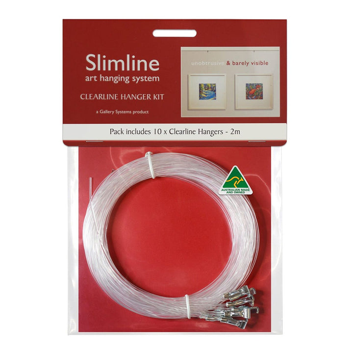 Slimline Clearline Hangers 2m Pack 10