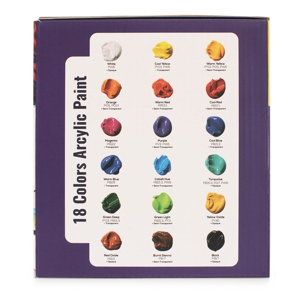 Global Colours Eco-Friendly Fine Art Acrylic Paint Set 18 x 250ml