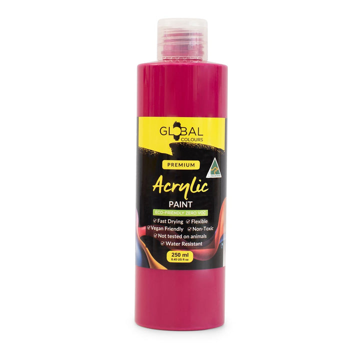 Global Colours Eco-Friendly Fine Art Acrylic Paint Set 18 x 250ml