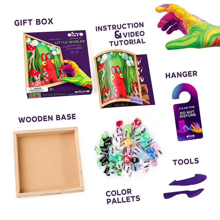 Okto Wood & Craft DIY Little Worlds Kids Kit Mommy Troll