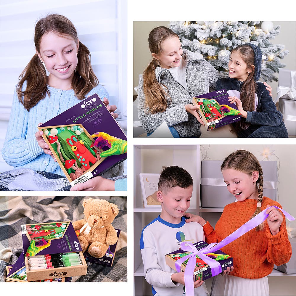 Okto Wood & Craft DIY Little Worlds Kids Kit Mommy Troll