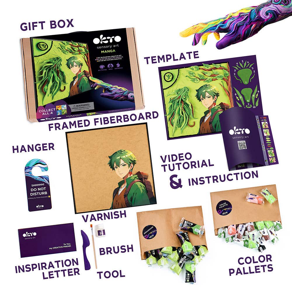 Okto DIY 3D Art & Painting Manga Kit Earth