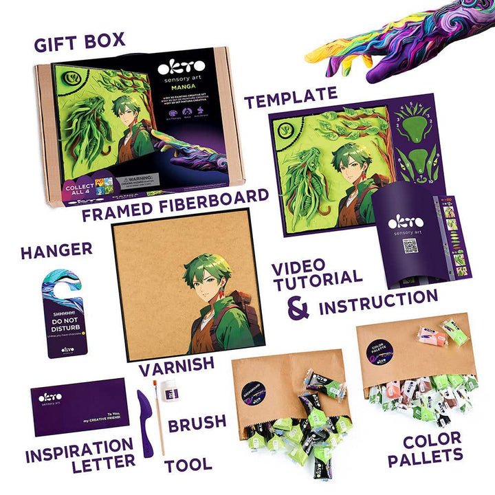 Okto DIY 3D Art & Painting Manga Kit Earth