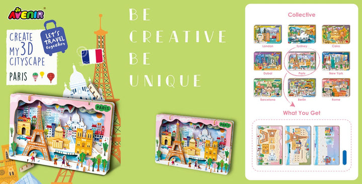 Avenir Create My Cityscapes Puzzle Kit - Paris
