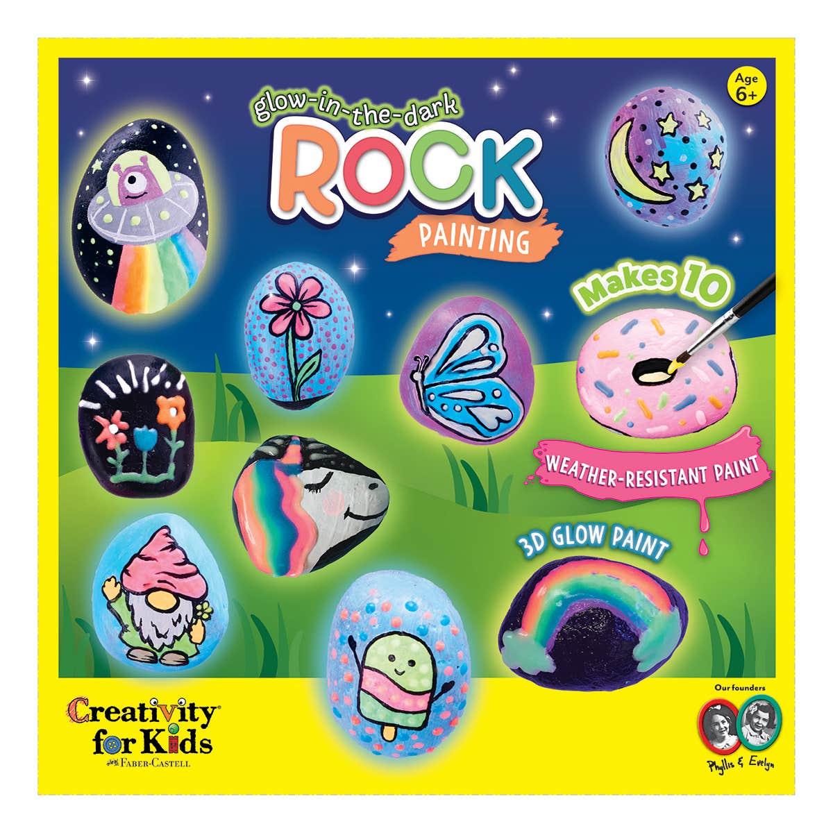 Faber-Castell Creativity for Kids Glow in the Dark Rock Painting Kit