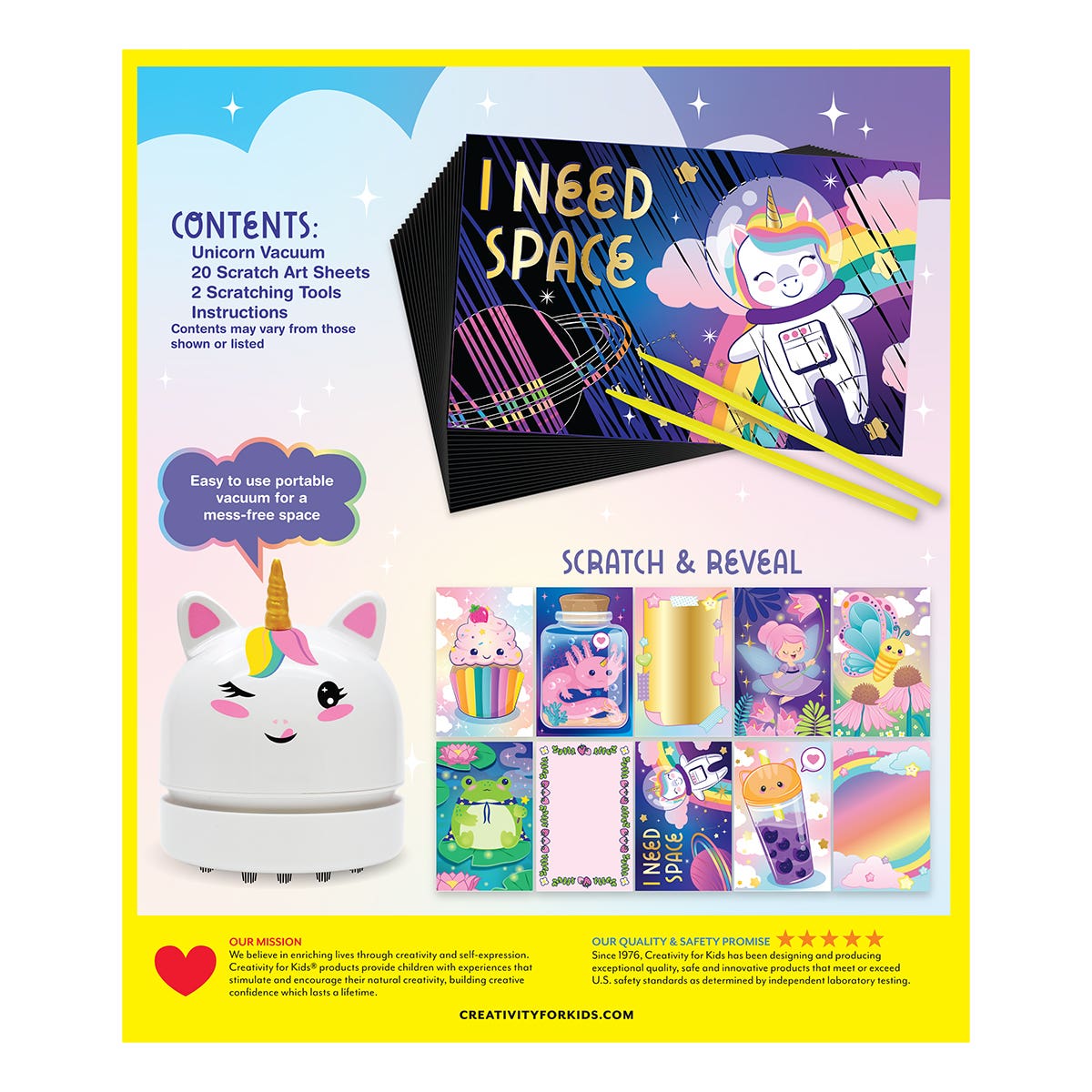 Faber-Castell Creativity for Kids Deluxe Scratch Art with Mini Vacuum
