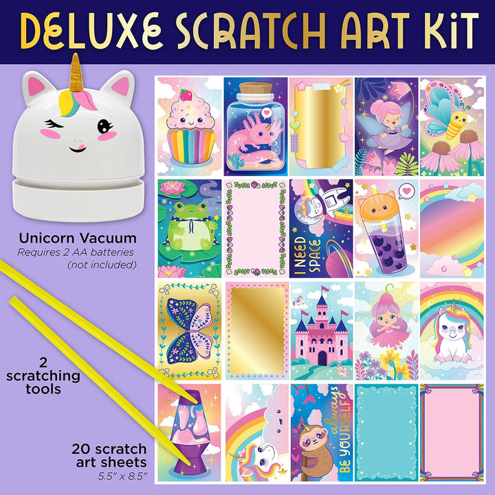 Faber-Castell Creativity for Kids Deluxe Scratch Art with Mini Vacuum
