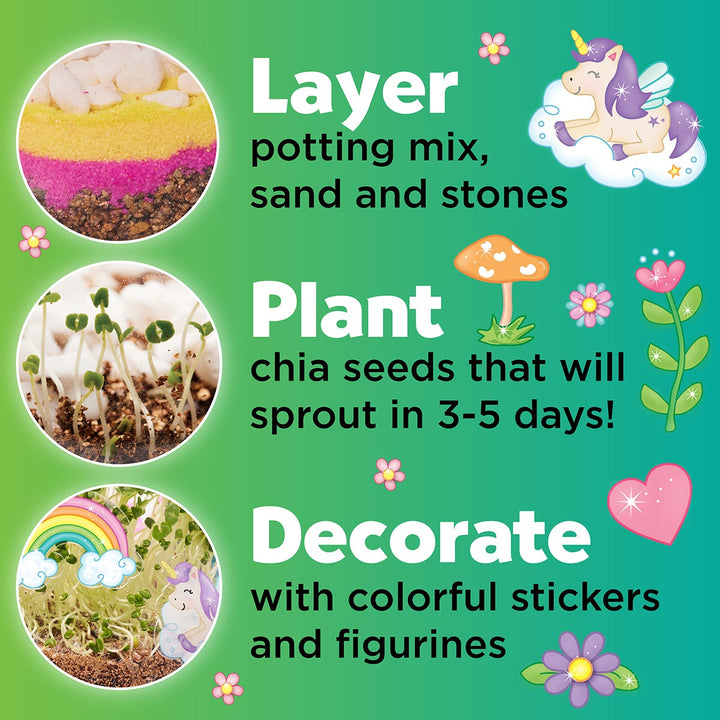 Faber-Castell Creativity for Kids Unicorn Forrest Plant & Grow Terrarium Kit