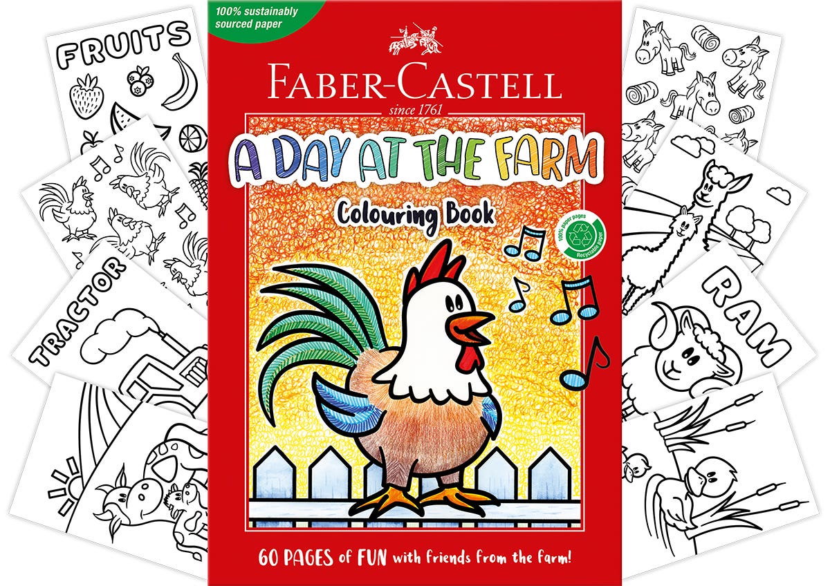 Faber-Castell Day at the Farm Colouring Book