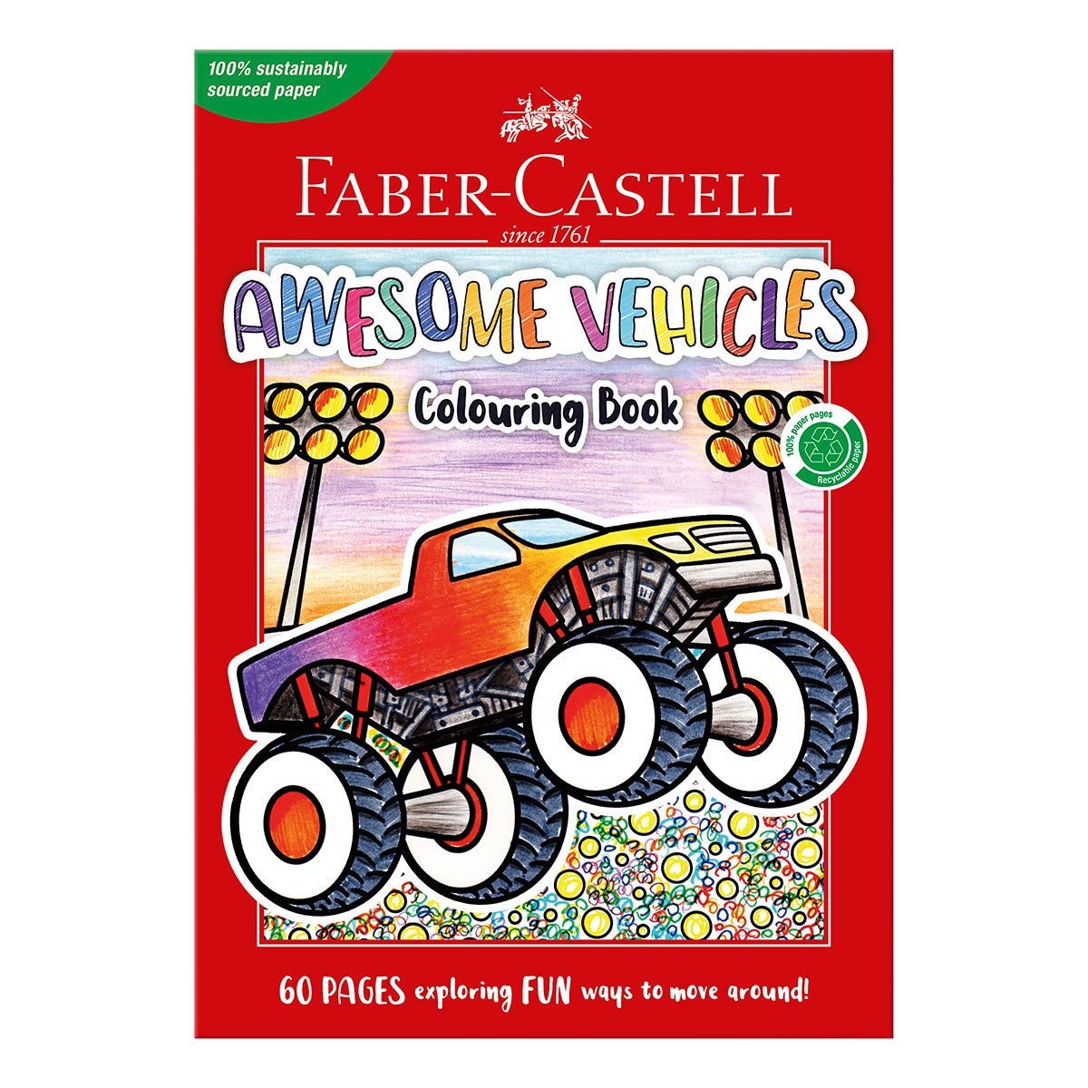 Faber-Castell Awesome Vehicles Colouring Book