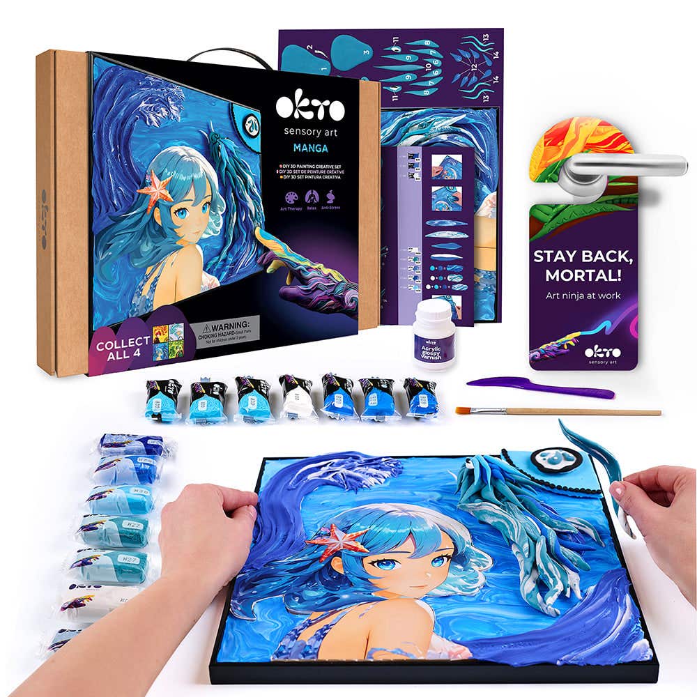 Okto DIY 3D Art & Painting Manga Kit Water