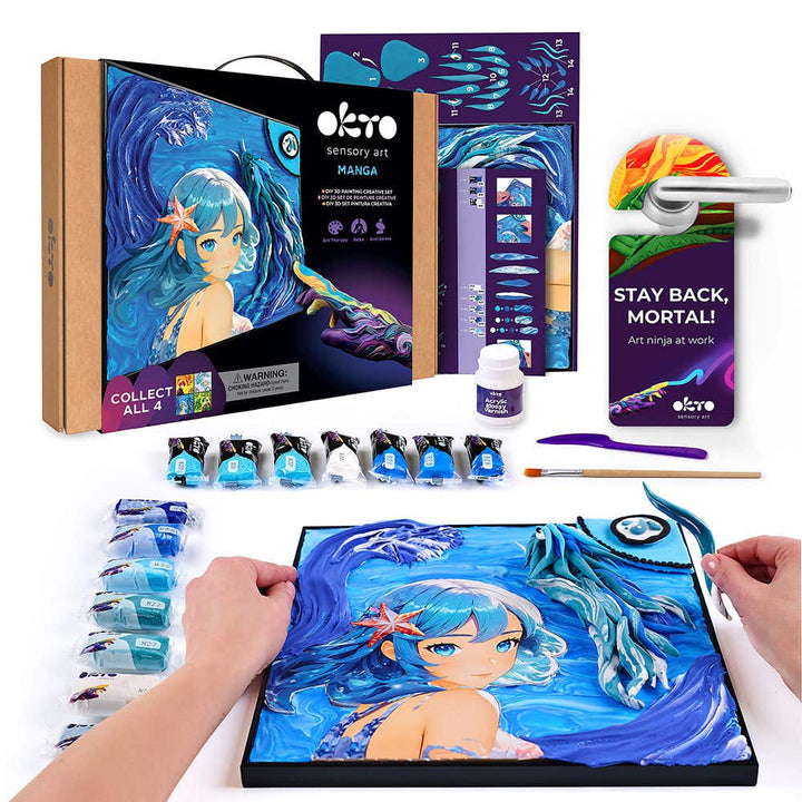 Okto DIY 3D Art & Painting Manga Kit Water