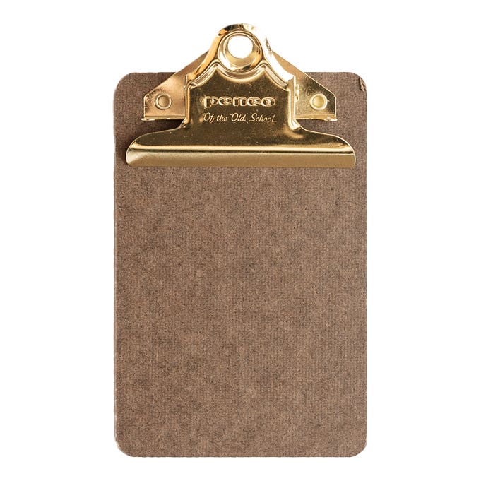Penco Old School Clipboard with Gold Clip Mini