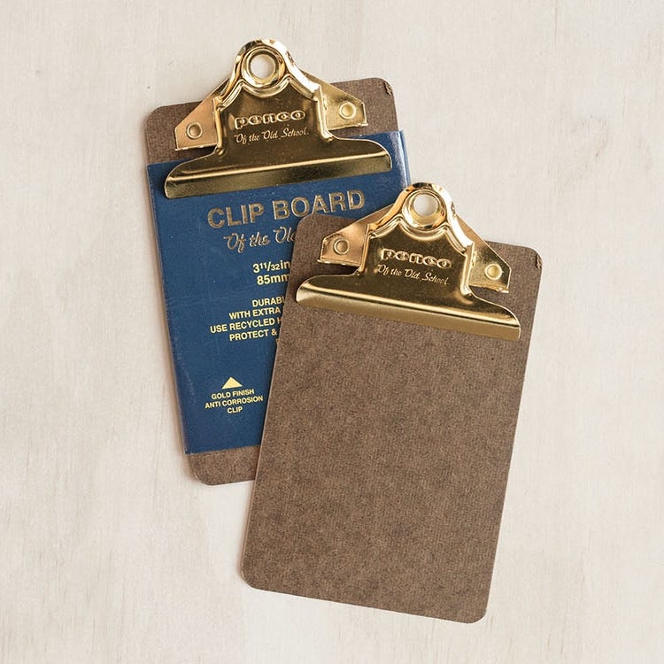 Penco Old School Clipboard with Gold Clip Mini