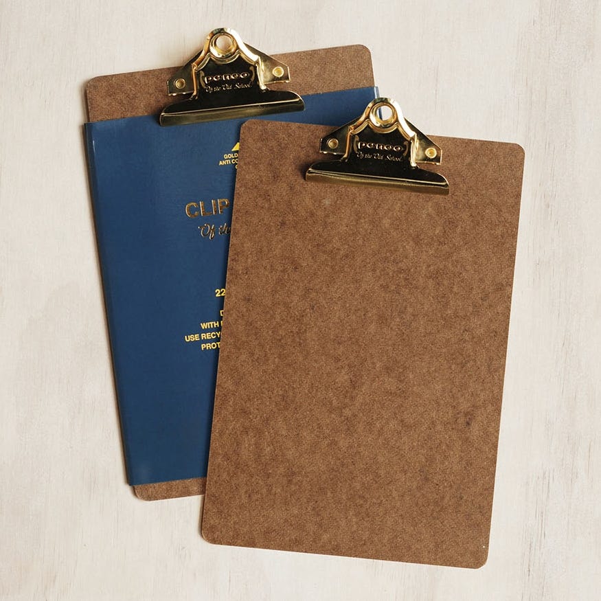 Penco Old School Clipboard with Gold Clip A5