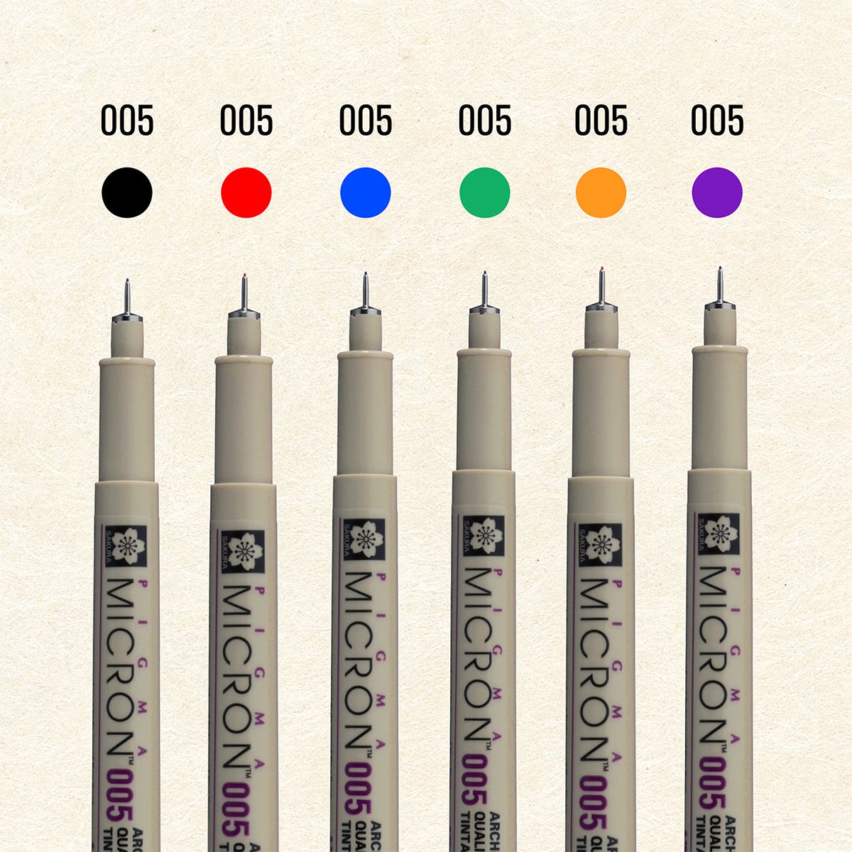 Sakura Pigma Micron Fineliner 005 Colour Sketch Set 6