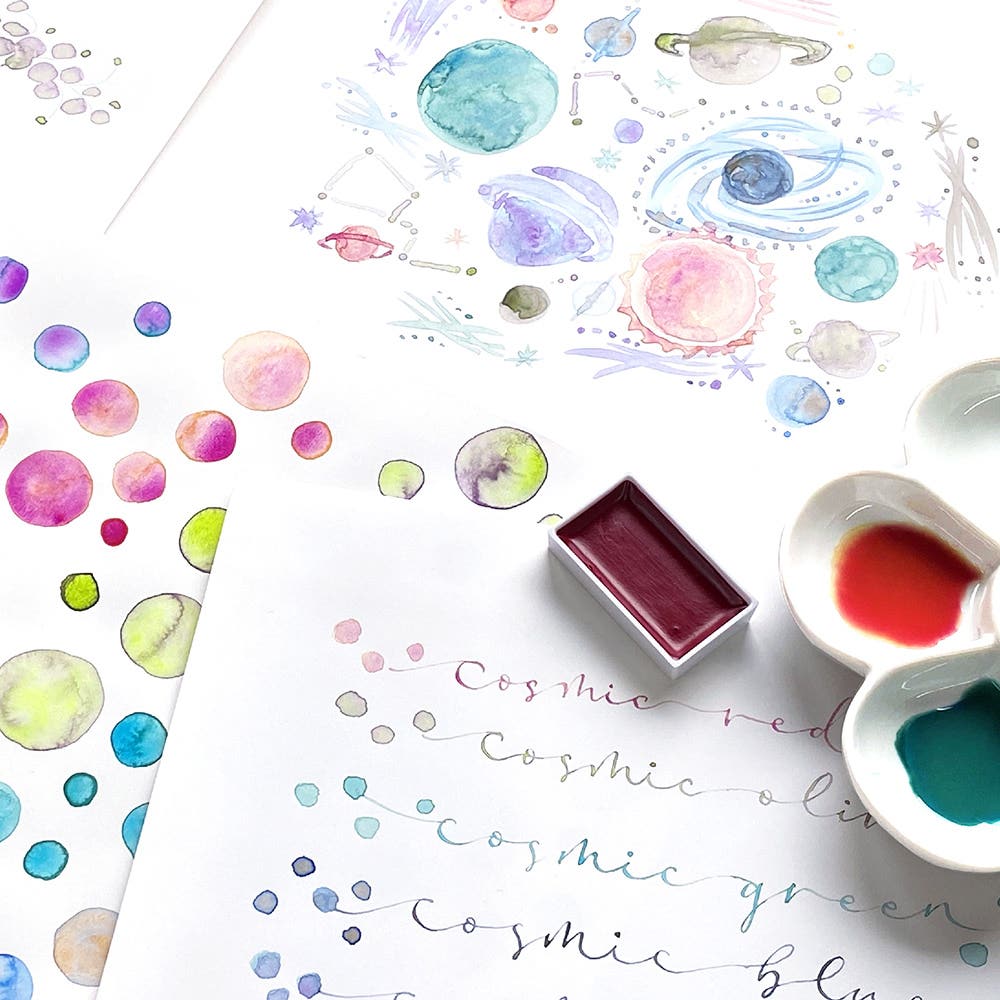 Kuretake Gansai Tambi Watercolour Granulating Colours Sets
