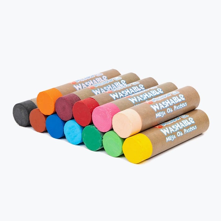 Micador Jr. Easy Wash Mega Oil Pastel Set 12