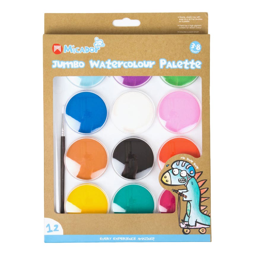 Micador Jr. Jumbo Watercolour Palette Set 12