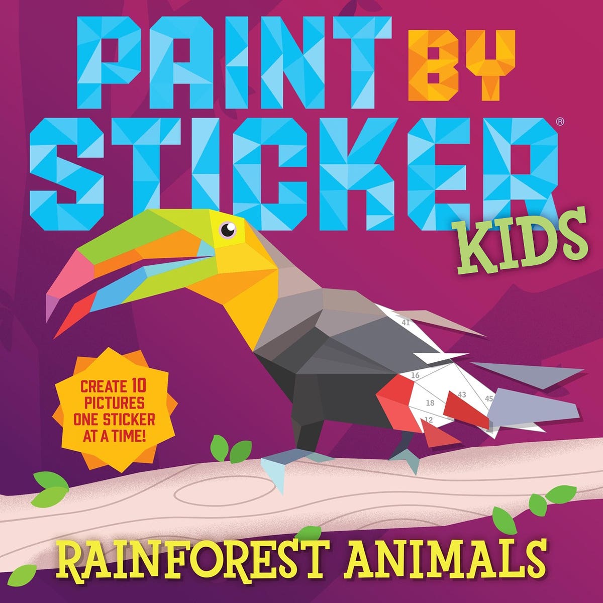 Paint By Sticker Kids: Rainforest Animals Book