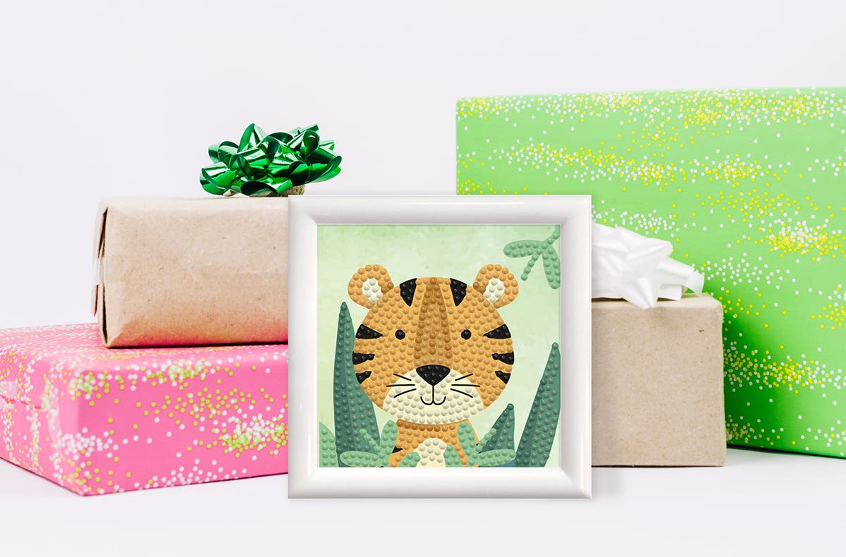 Diamond Dotz Framed Kit Woodland Tiger