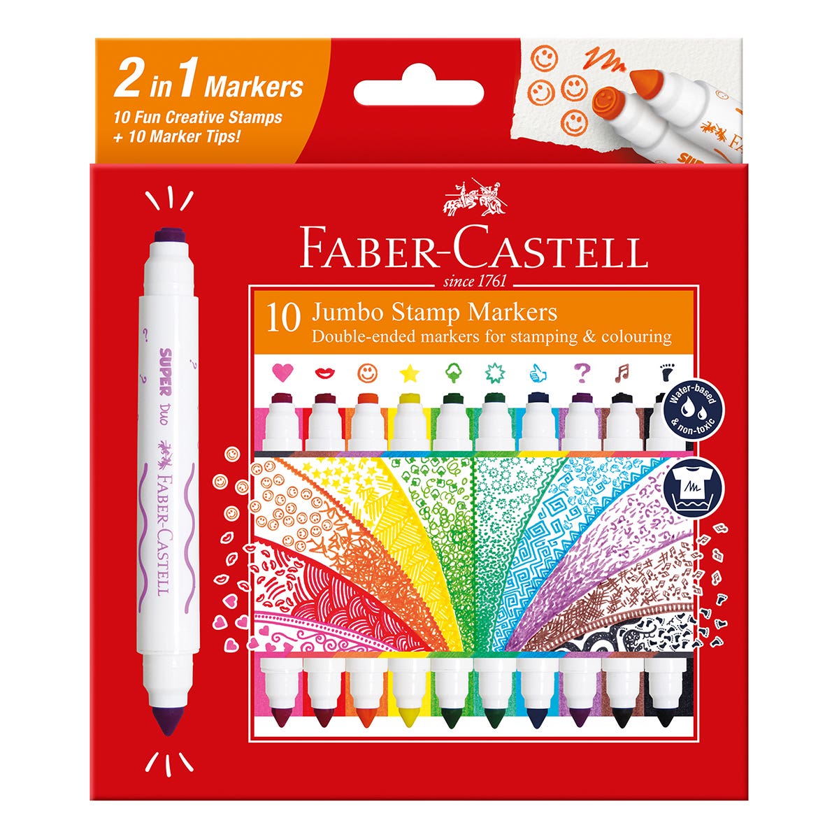 Faber-Castell Jumbo Stamp Marker Set 10