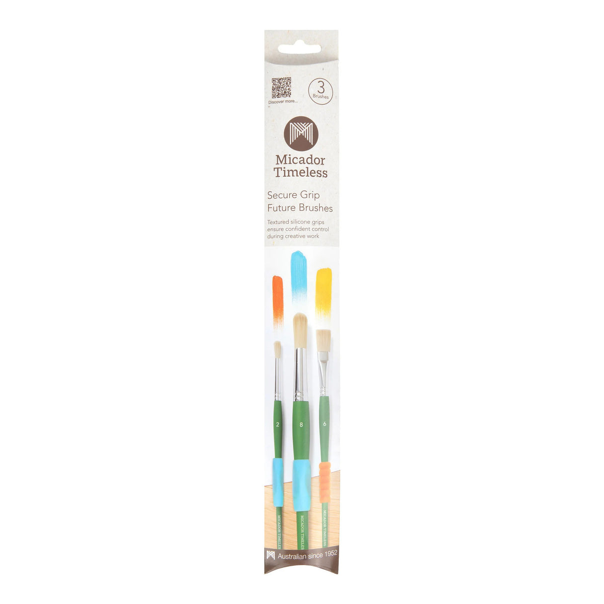 Micador Timeless Secure Grip Future Brush Pack 3