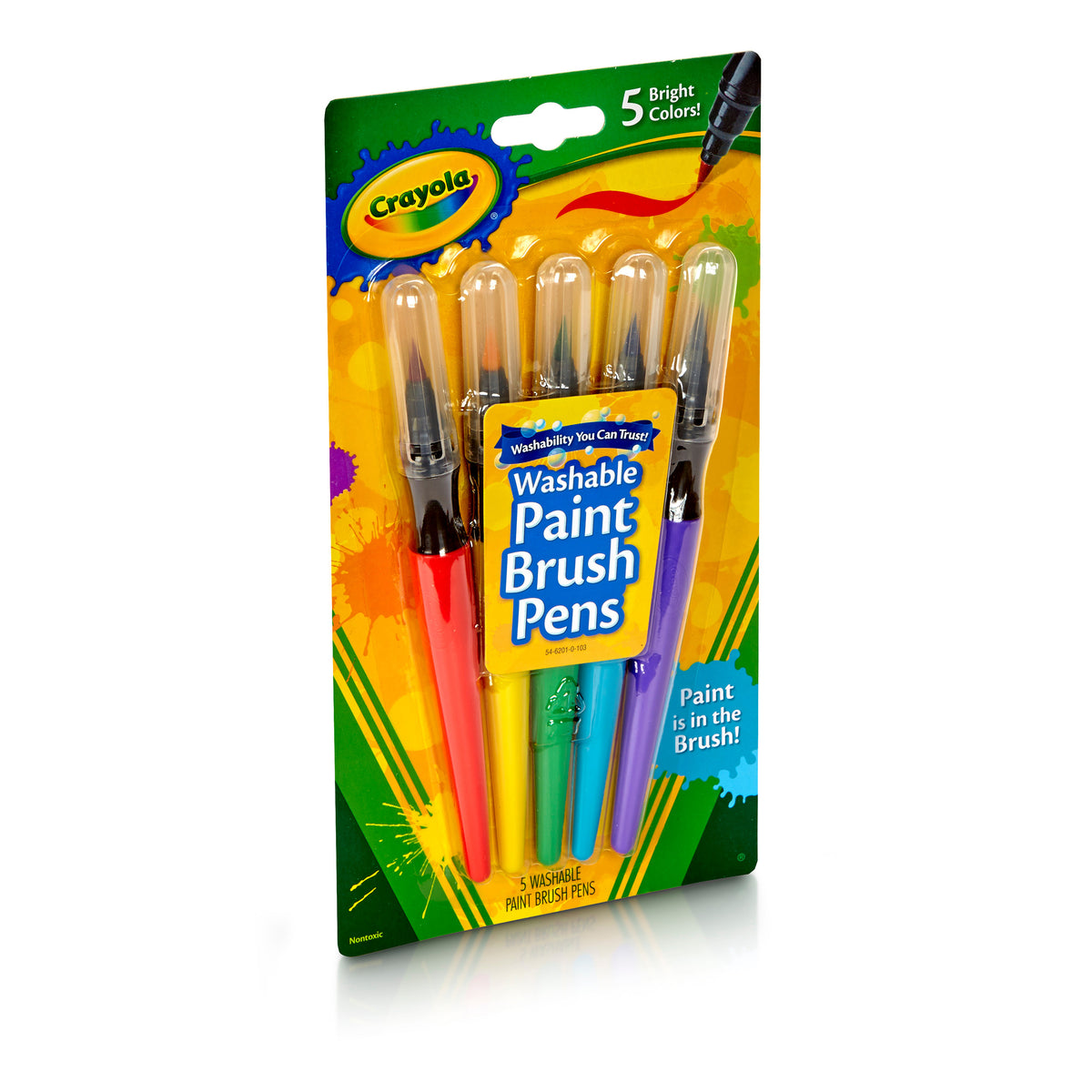 Crayola Classic Washable Paint Brush Pen Pack 5