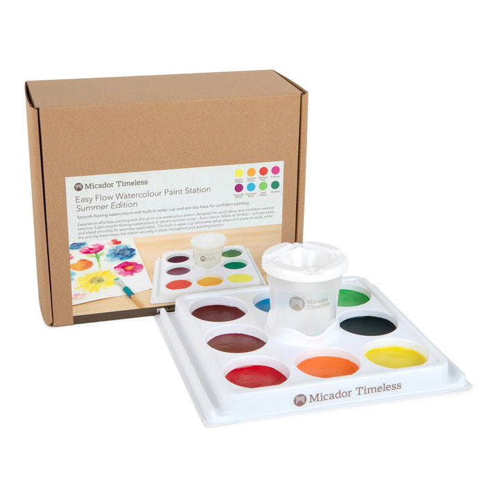 Micador Timeless Easy Flow Watercolour Paint Station Summer