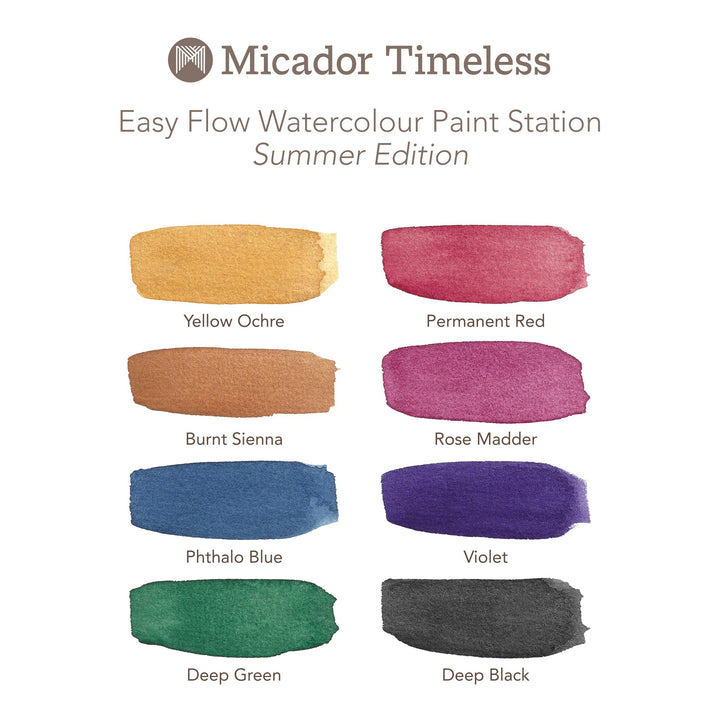 Micador Timeless Easy Flow Watercolour Paint Station Winter