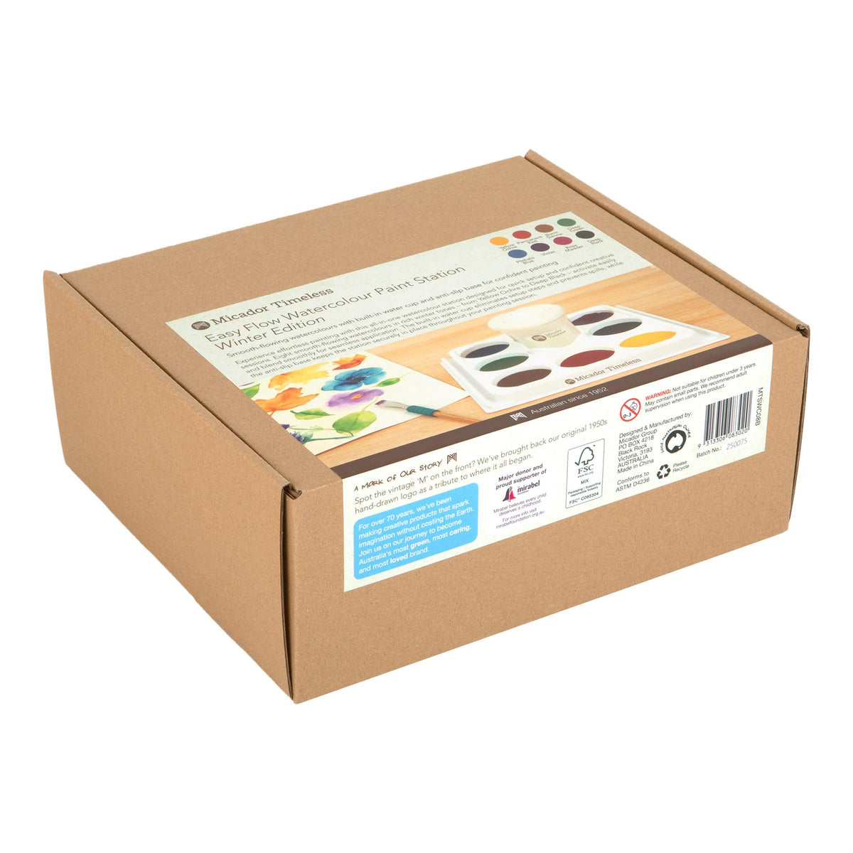 Micador Timeless Easy Flow Watercolour Paint Station Winter