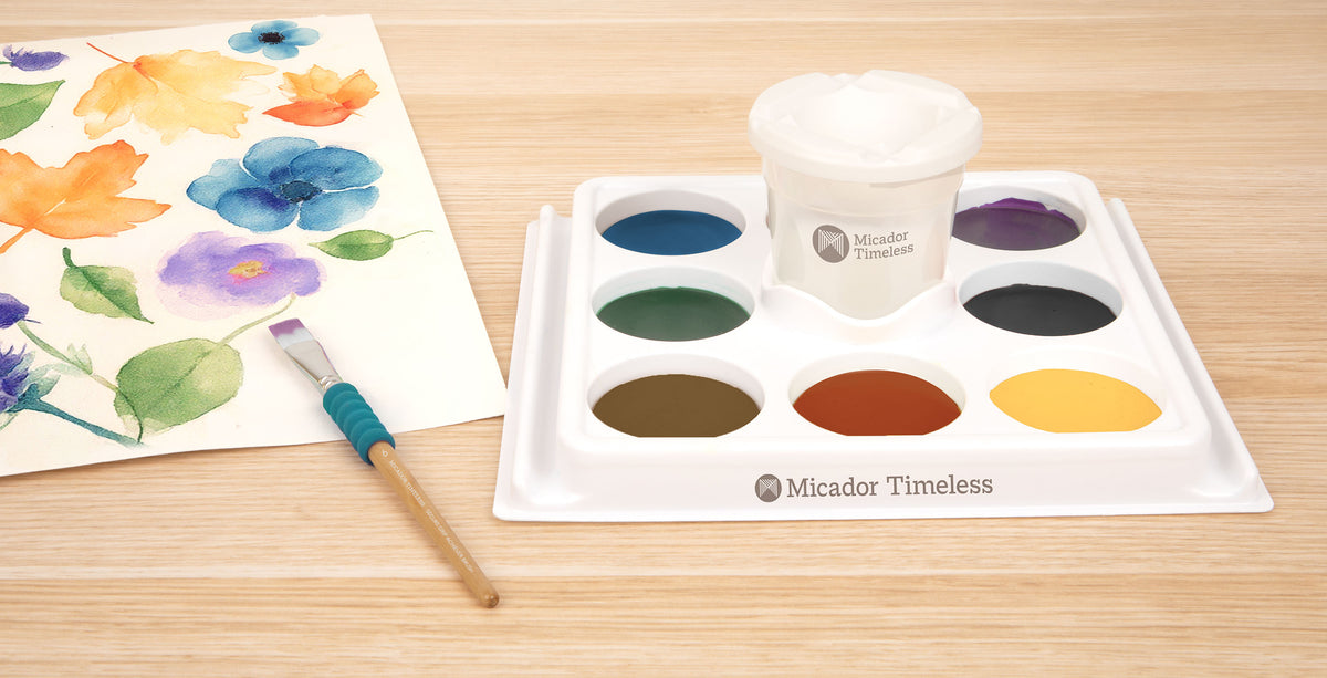Micador Timeless Easy Flow Watercolour Paint Station Winter
