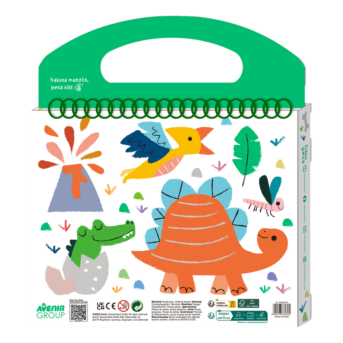 Haku Yoka Art To Go Kit My First Colouring Kit Dino Friends