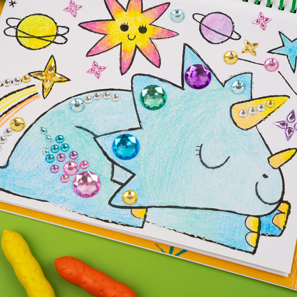 Haku Yoka Art To Go Kit My First Colouring Kit Dino Friends