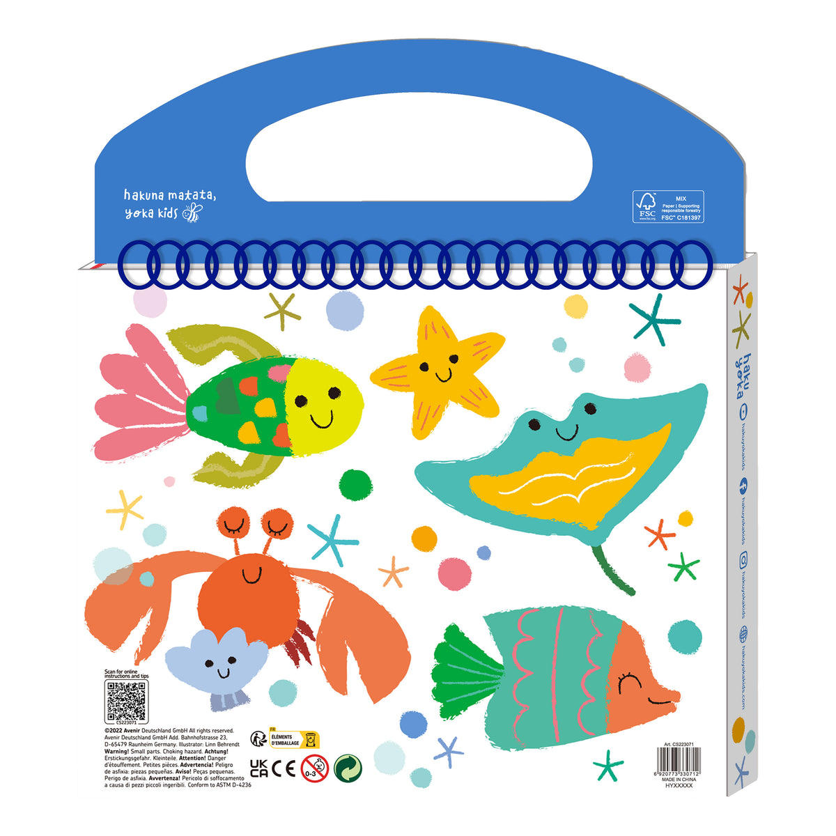 Haku Yoka Art To Go Kit My First Colouring Kit Sea Friends