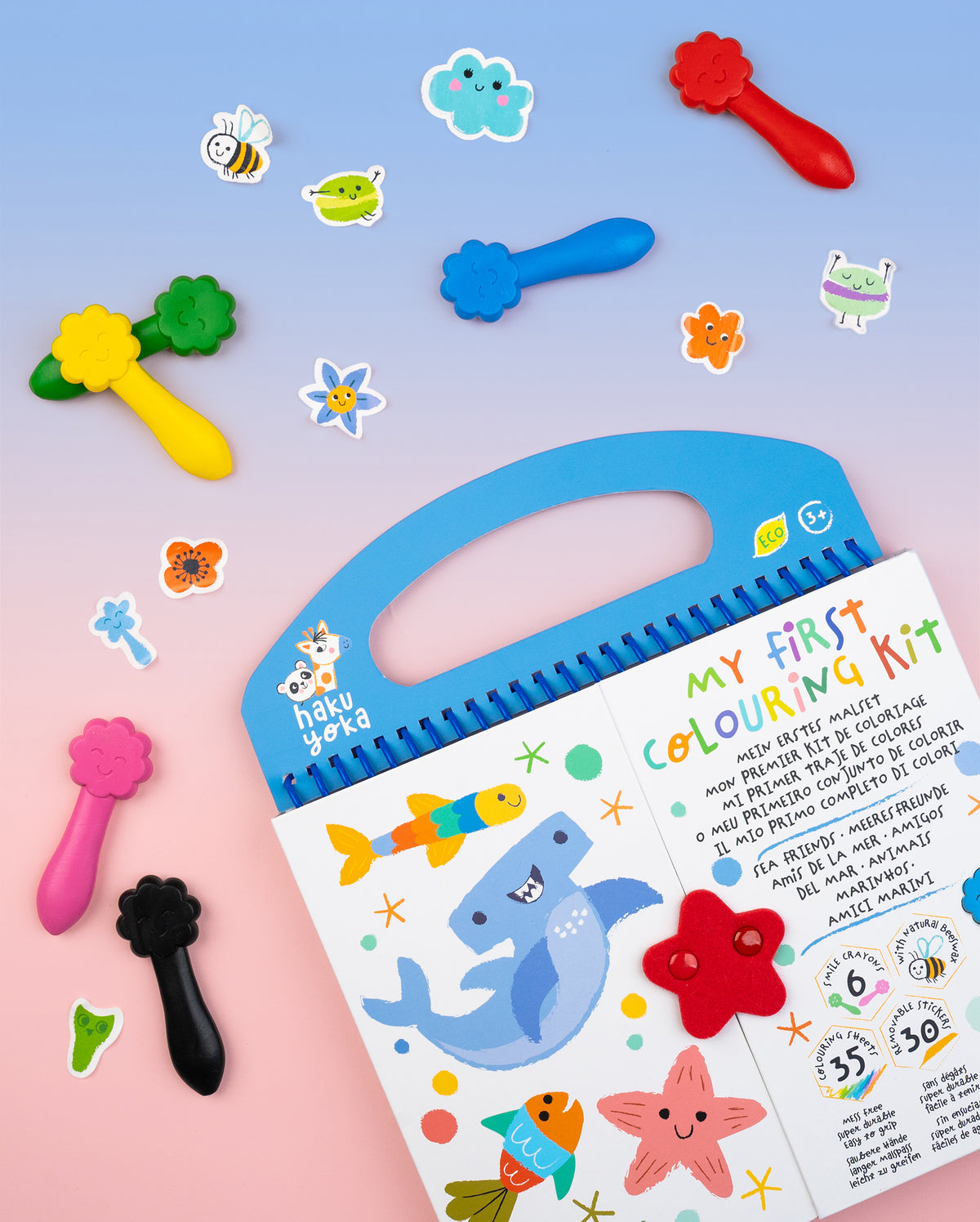 Haku Yoka Art To Go Kit My First Colouring Kit Sea Friends