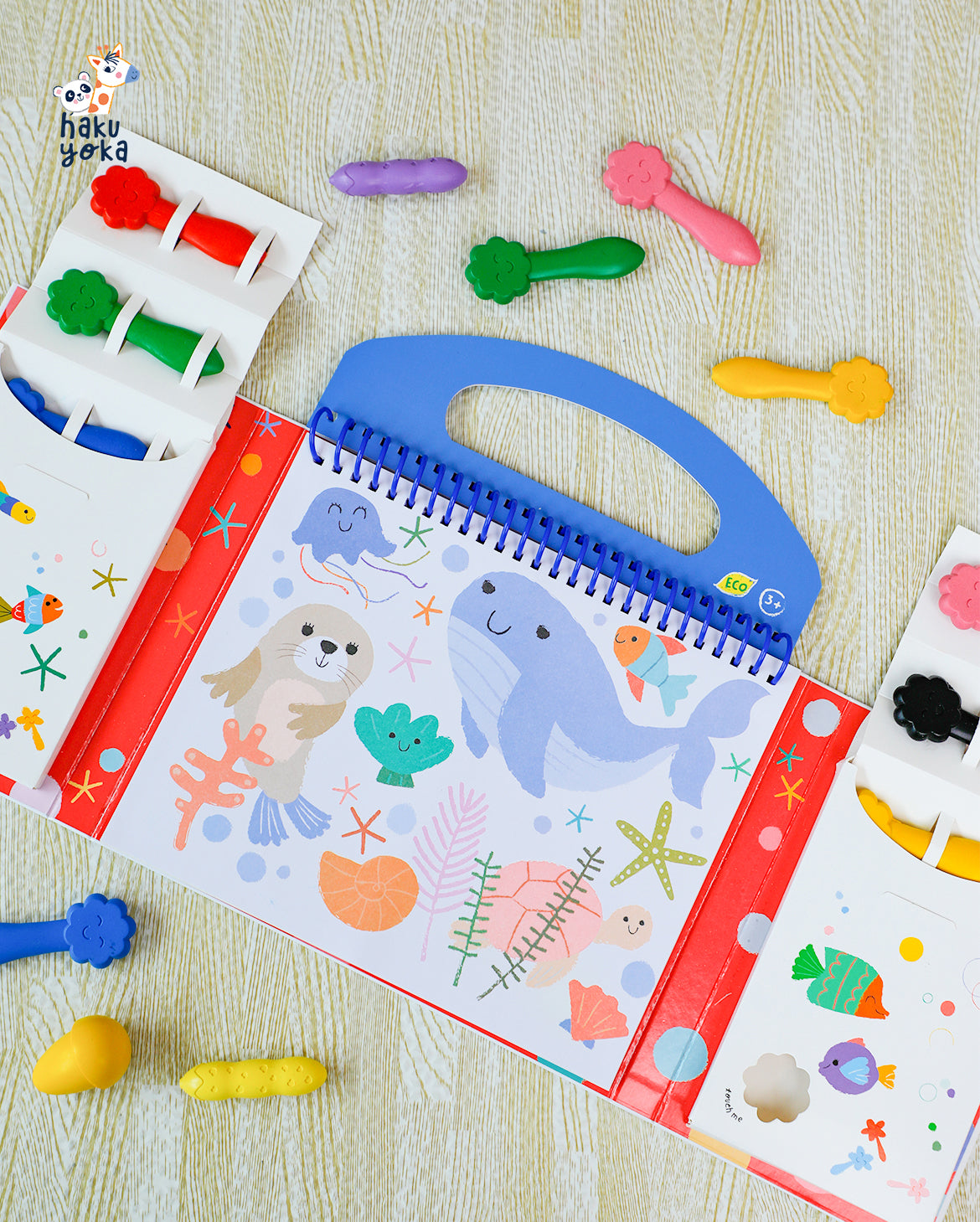 Haku Yoka Art To Go Kit My First Colouring Kit Sea Friends