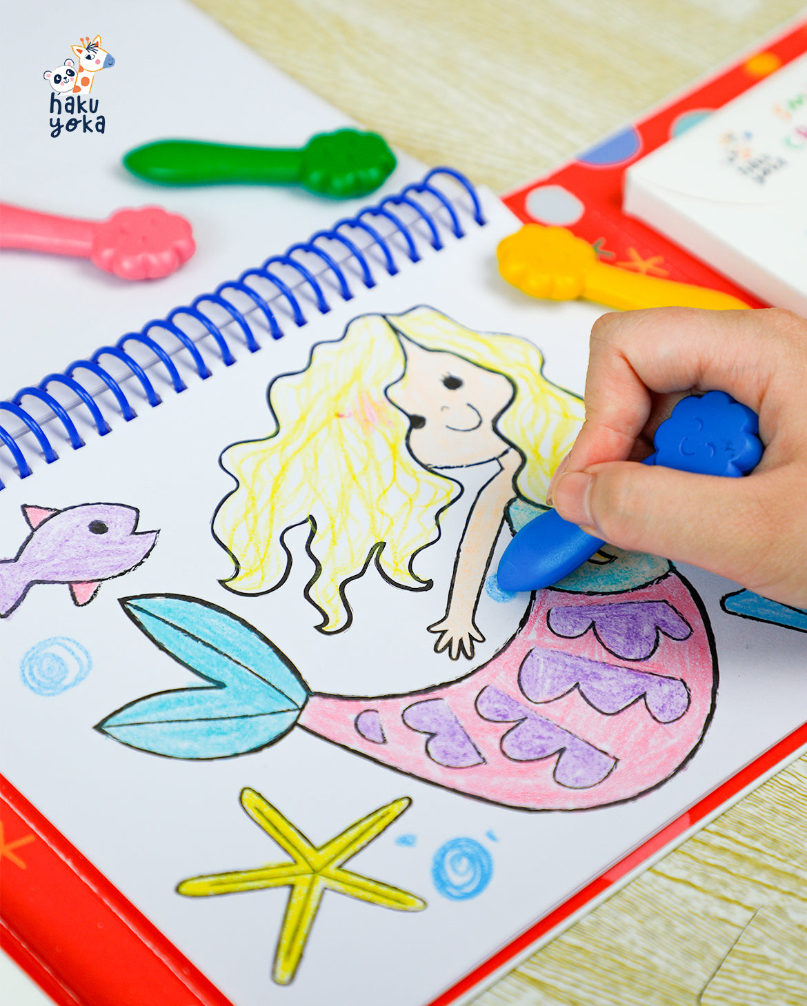 Haku Yoka Art To Go Kit My First Colouring Kit Sea Friends