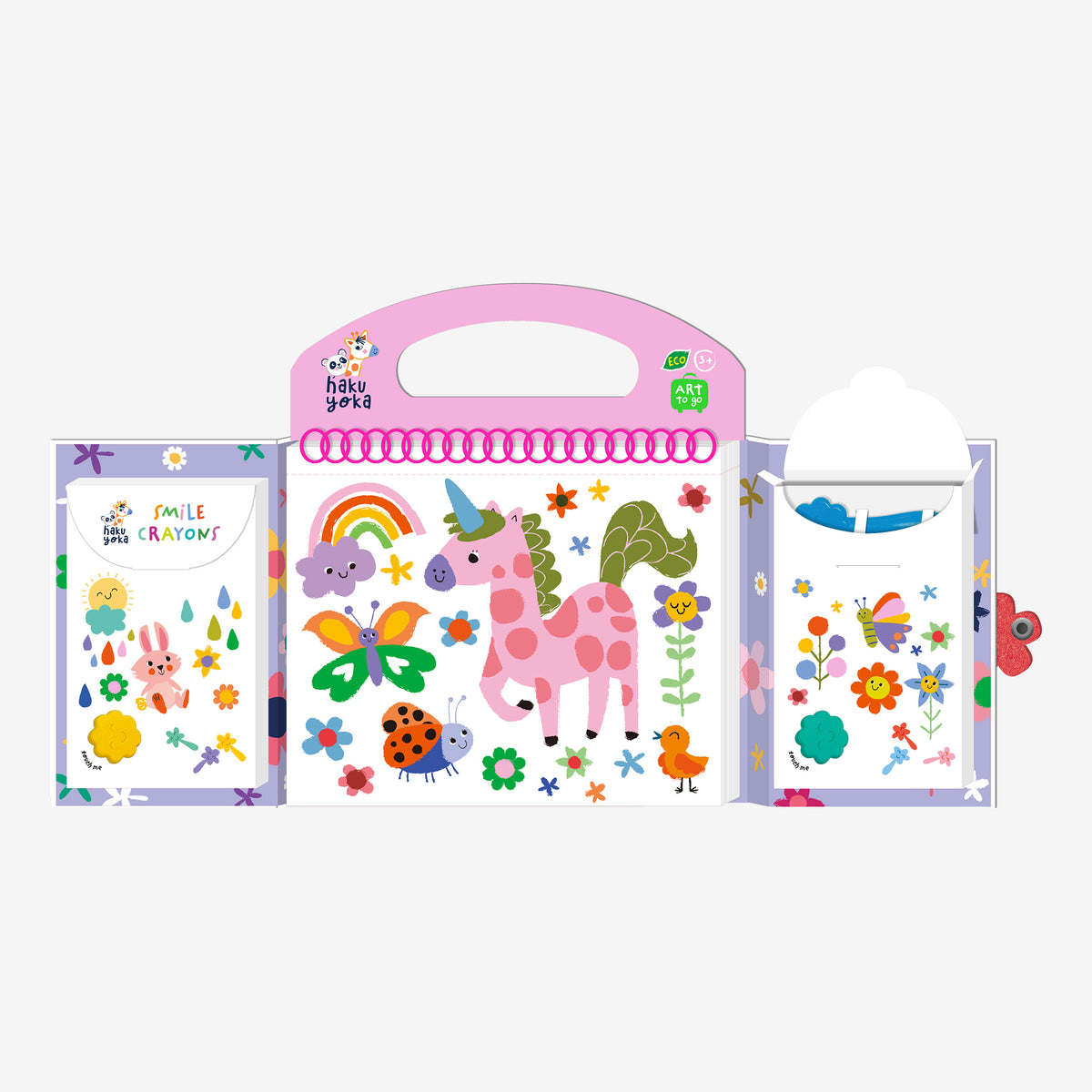 Haku Yoka Art To Go Kit My First Colouring Kit Unicorn Friends