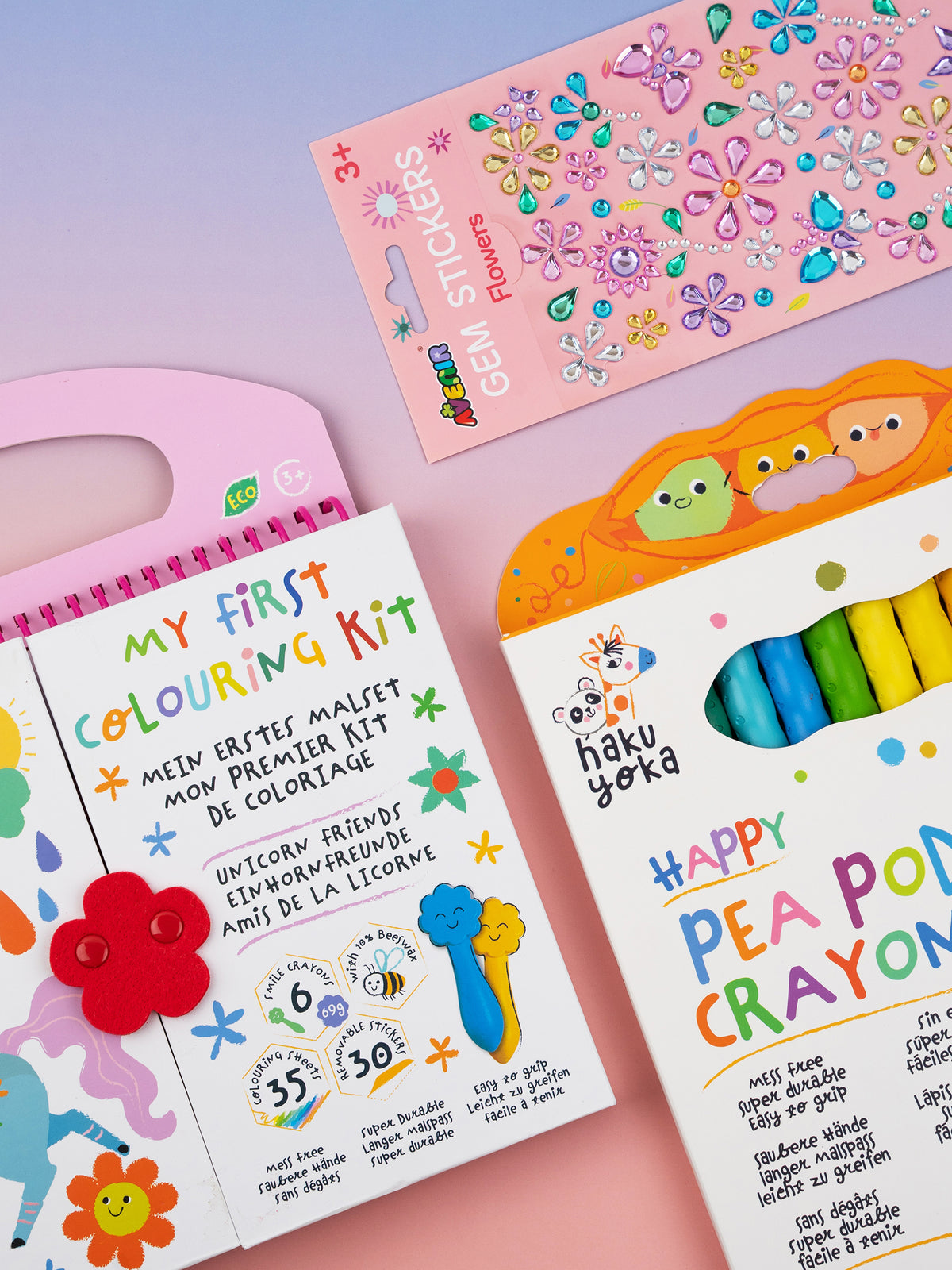Haku Yoka Art To Go Kit My First Colouring Kit Unicorn Friends