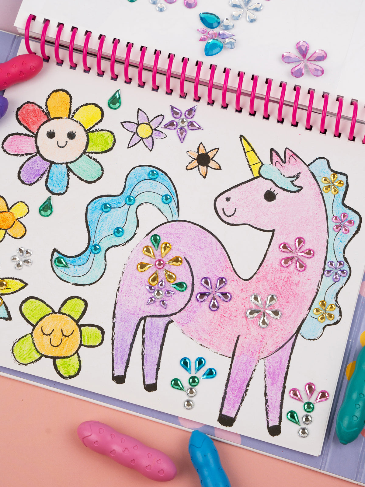 Haku Yoka Art To Go Kit My First Colouring Kit Unicorn Friends