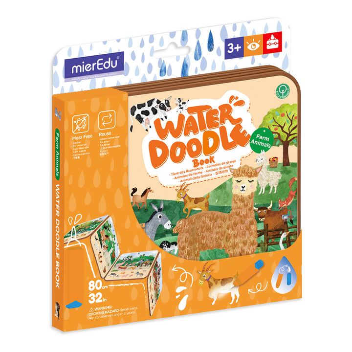 mierEdu Water Doodle Book Farm Animals