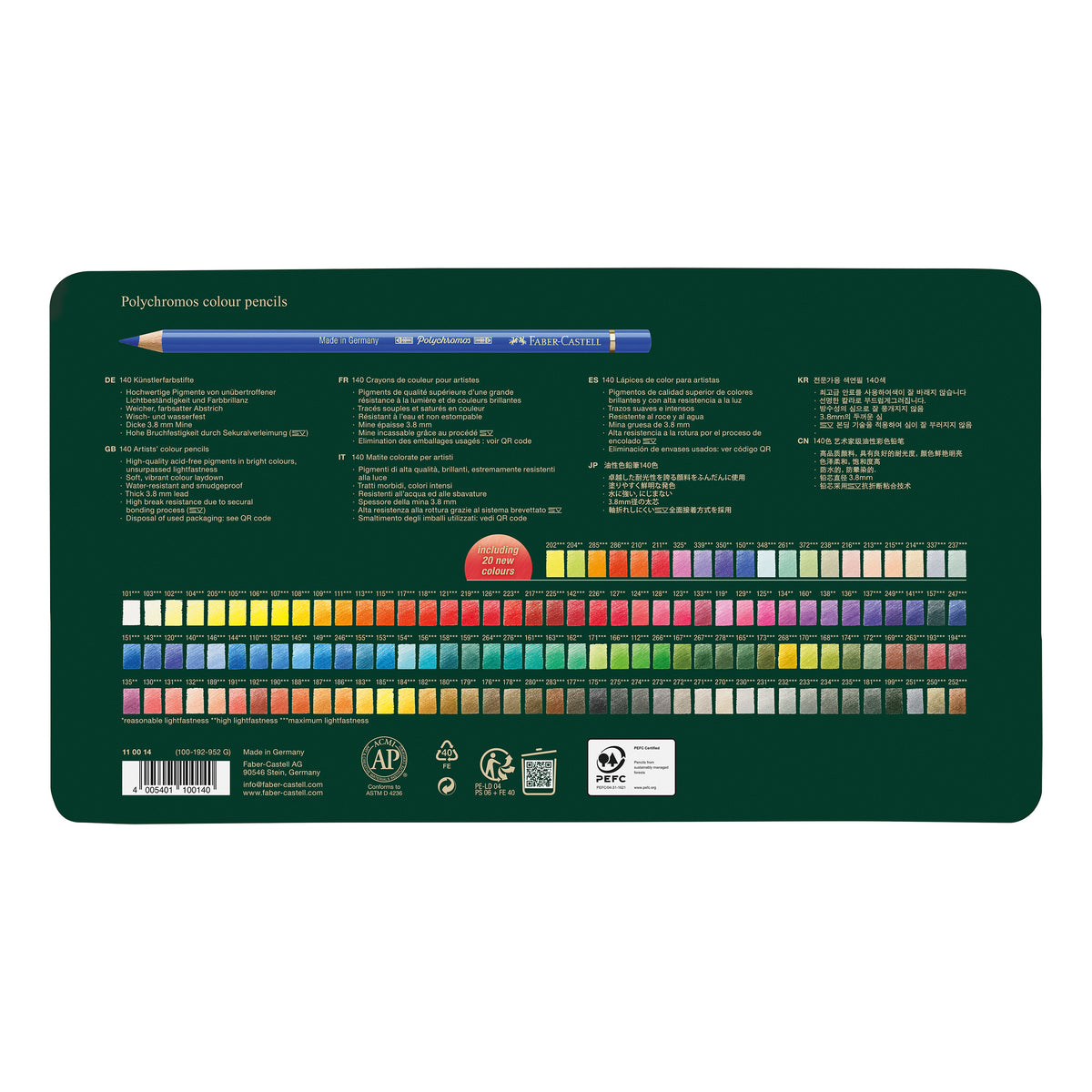 Faber-Castell Polychromos Colour Pencil Tin 140
